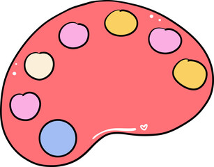 school supplies element, school color palette for classroom decoration. doodle line, vector file.
