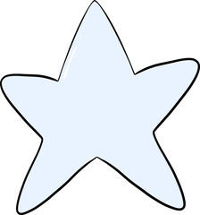 school supplies element, star for classroom decoration. doodle line, vector file.
