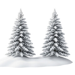 Obraz premium christmas tree on white background