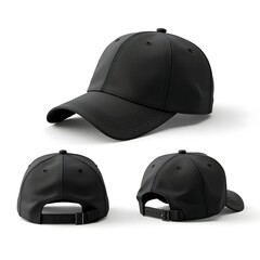 Obraz premium Matte Black Baseball Cap Mockup