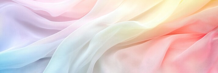 Fototapeta premium Abstract soft fabric background with pastel colors and smooth flowing texture.