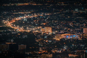 Night View of Maya Shopping Mall Area in Chiang Mai Old City