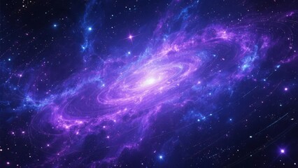 Obraz premium Vibrant Spiral Galaxy in Deep Space