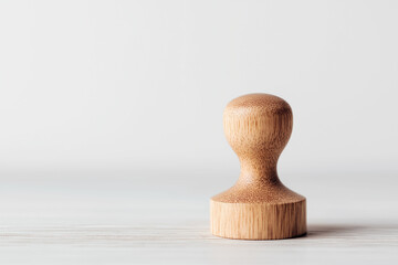 Simple wooden stamp on a white background