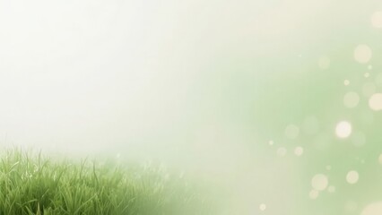 Fototapeta premium Softly Lit Grass with Ethereal Bokeh Background