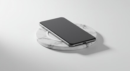 Smartphone on Marble Wireless Charger
