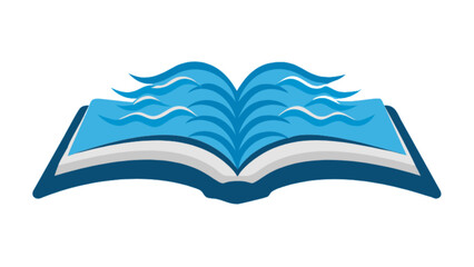 Explore the ocean of knowledge open book vector illustration for education and learning concept