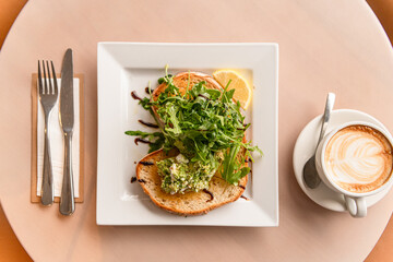 Avocado On Toast With Coffee