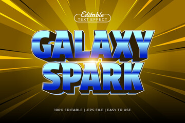 galaxy spark editable text effect with a cosmic and star text style