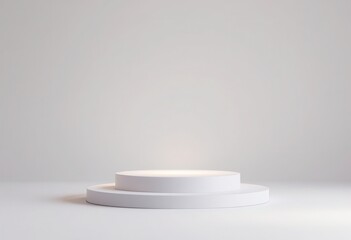 Simple white pedestal display.