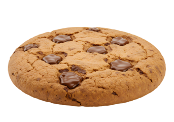 Perfect Chocolate Chip Cookie: Crisp Edges, Chewy Center - Easy to Use in Your Designs Isolated on Transparent Background