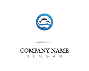 Fish logo template Creative vector symbol of fishing club or online