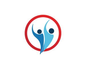 people care success health life logo template icons