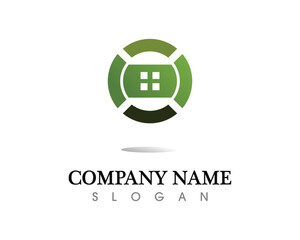 Real estate and home buildings logo icons template