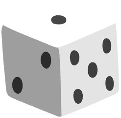 dice on white background