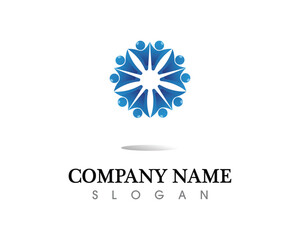Fototapeta premium people care success health life logo template icons