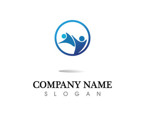 Obraz premium people care success health life logo template icons