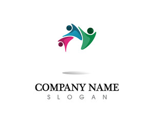 people care success health life logo template icons