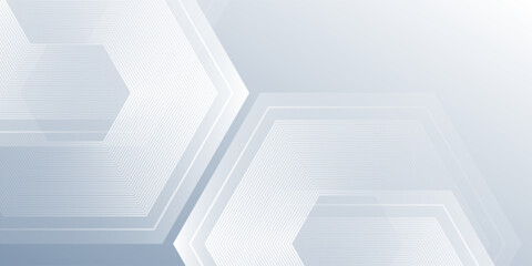 White abstract background with dynamic wavy hexagon texture. suitable for wallpaper simple modern abstract design