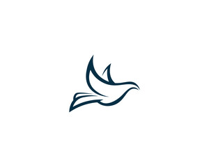 Vector - Vector sign abstract bird in flight Rooster and Chicken