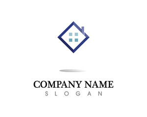 Real estate and home buildings logo icons template
