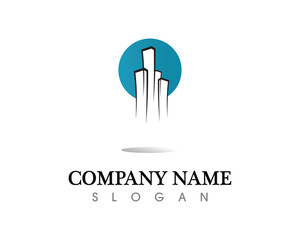Real estate and home buildings logo icons template