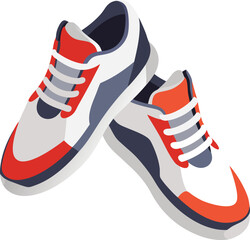 Top view of a pair of athletic sneakers