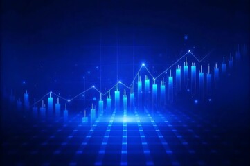 Market chart of business increase stock graph or investment financial data profit on growth money diagram background with success diagram exchange information. exchange financial growth graph.