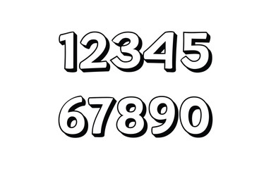 Sports Jersey Numbers Set vector.