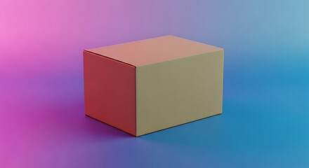 Fototapeta premium Box on Colorful Background