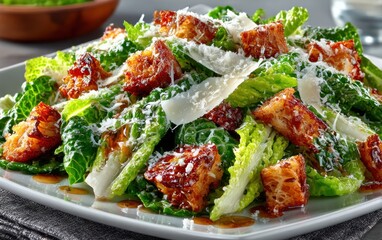 Caesar salad on a plate