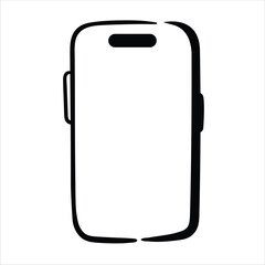 Lineart Smartphone Vector Minimalist Outlined Style