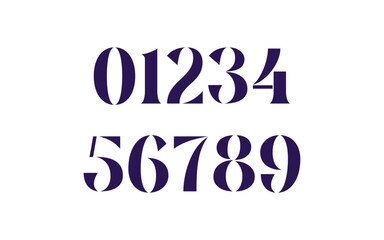 Sports Jersey Numbers Set vector.