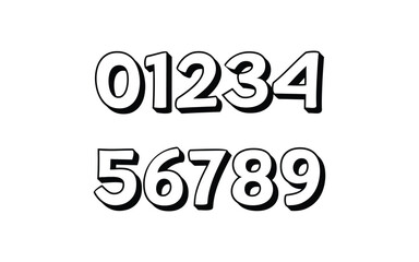 Sports Jersey Numbers Set vector.