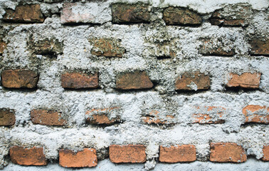 Old brick wall texture background with copy space for your text or image.
