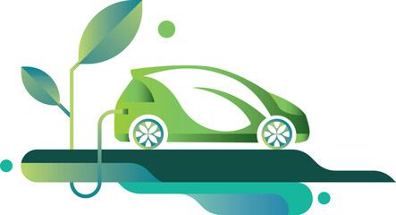 Ecology.Green cities help the world with eco-friendly concept ideas.vector illustration