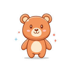 Obraz premium a smiling teddy bear with round ears and button nose