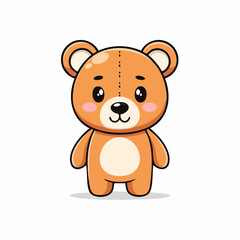 Obraz premium a smiling teddy bear with round ears and button nose