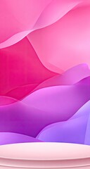 Abstract wavy layers of pink, purple, and light purple