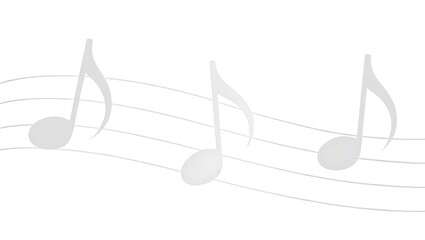 Subtle white musical notes flowing across faint staff lines