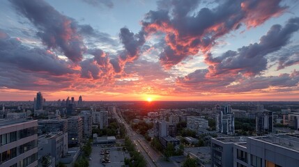 City Sunset Skyline