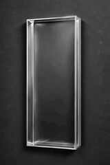 Clear rectangular frame on dark background