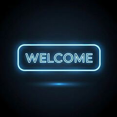 neon welcome sign
