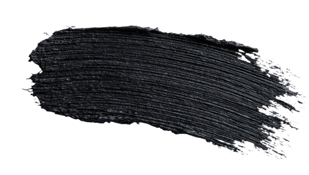 Dark smudged cosmetic stroke on black background