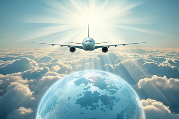 Futuristic illustration about computer technology , High quality image for websites, posters, backgrounds and other modern projects.