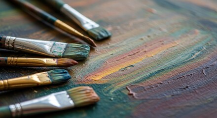 Obraz premium Paintbrushes on art palette
