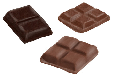 chocolate isolated on white background