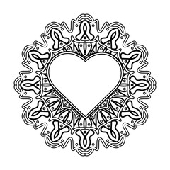 Mehndi flower pattern for Henna drawing and tattoo. Decoration in ethnic oriental  Indian style. Doodle ornament. Outline hand draw vector illustration.