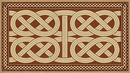 Traditional seamless Celtic knot geometric pattern vector illustration for a vintage card decoration