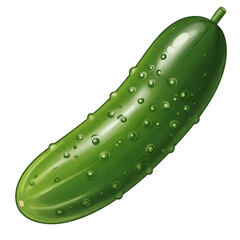 Fresh, crisp cucumber with water droplets, perfect for healthy recipes and vibrant salads.